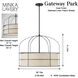 Gateway Park 6 Light 26 inch Coal Pendant Ceiling Light
